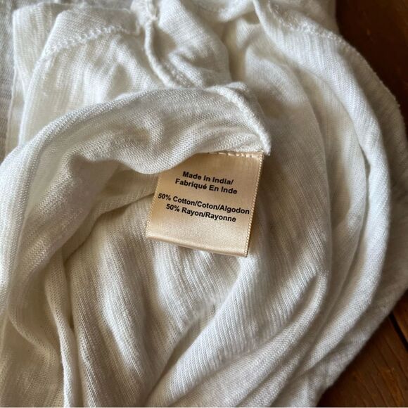 Anthropologie Porridge Odette Top Ivory Deep V-Neck Short Sleeves NWT - Picture 8 of 10